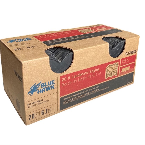 TWO (40ft) for $45 OR 1 at set price- BLUE HAWK Landscape Edging Sections 20ft - Picture 2 of 11